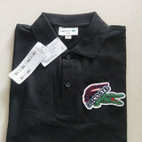 Close-up detail shot of Lacoste luxury clothing with tailored silhouette