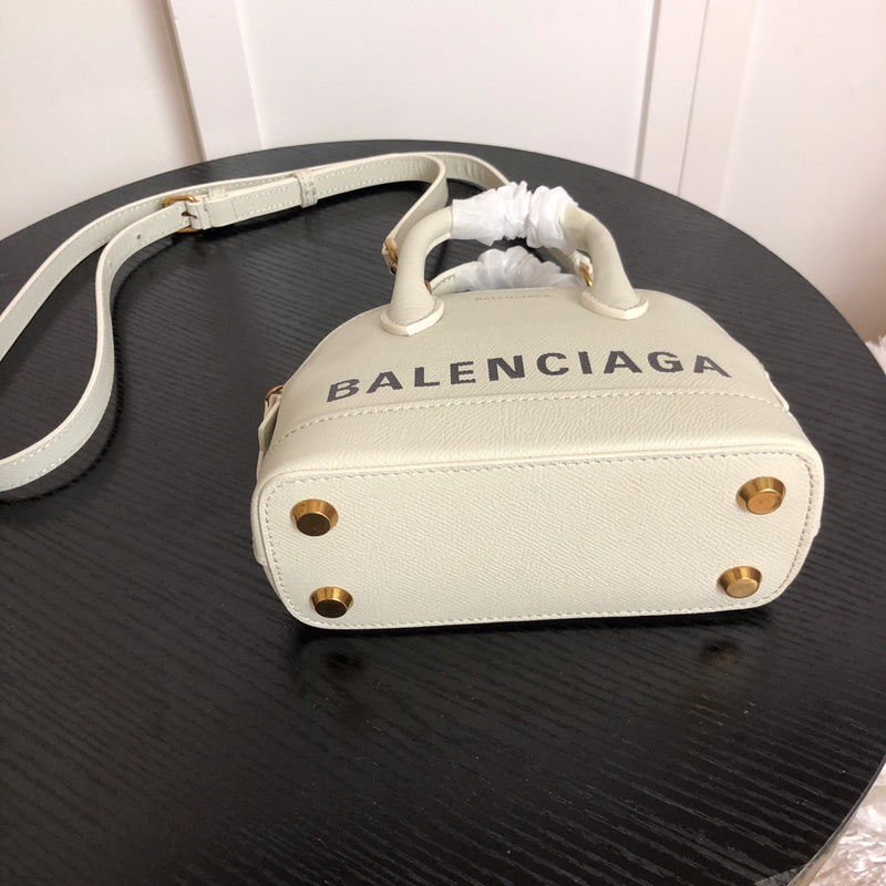 Back view of refined structured women's handbag – women's everyday handbag