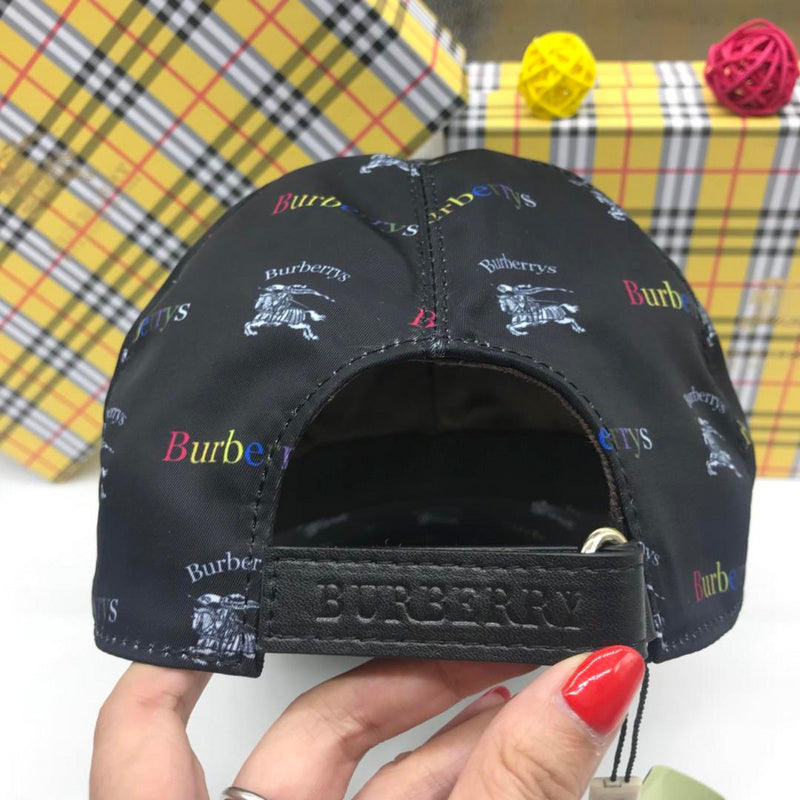 Angled view of Burberry unisex cap
