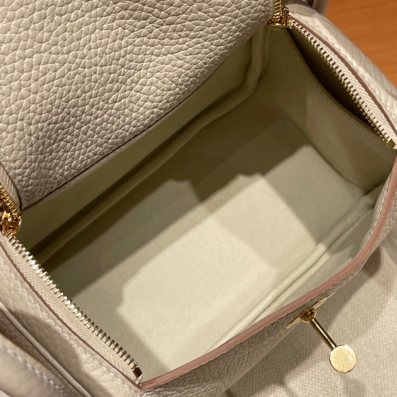 Close-up detail of poised bag design