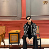 Side profile of Louis Vuitton luxury clothing with runway-inspired design