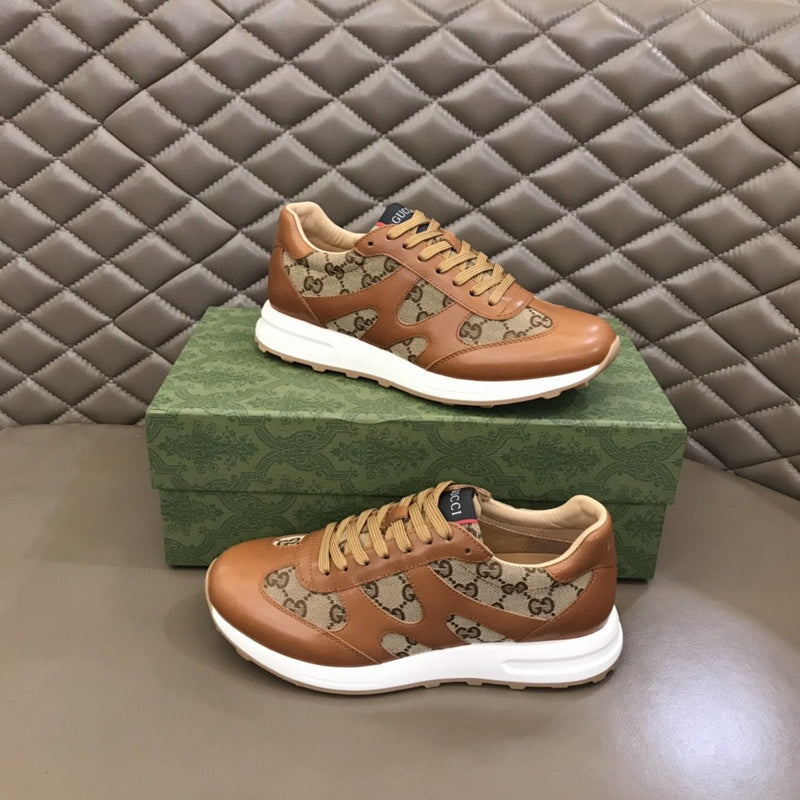 Gucci two-tone luxury sneakers view 8 sleek tonal finish