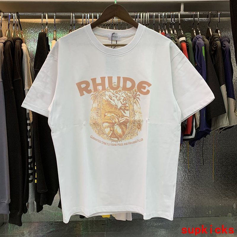 Side profile of Rhude luxury clothing with tailored silhouette