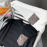 Side profile of Louis Vuitton luxury clothing with runway-inspired design