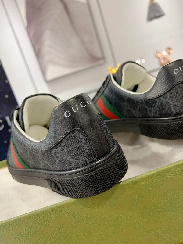 Gucci muted earth tones luxury sneakers view 4 heritage-inspired look