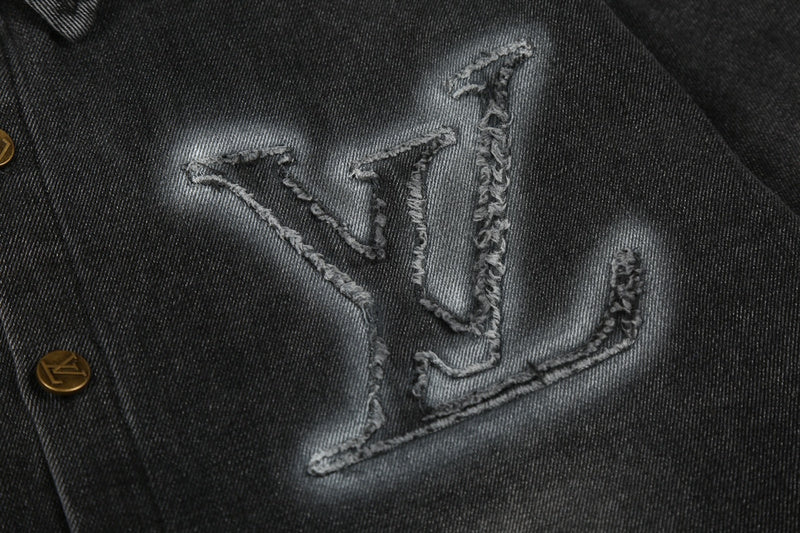 Back view of Louis Vuitton luxury clothing with everyday silhouette