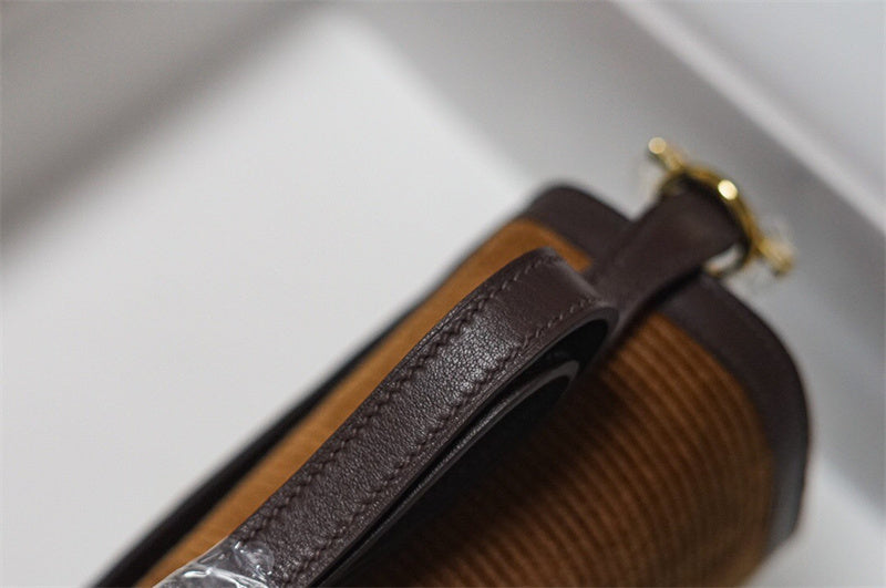 Close-up detail of polished bag design