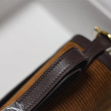 Close-up detail of polished bag design