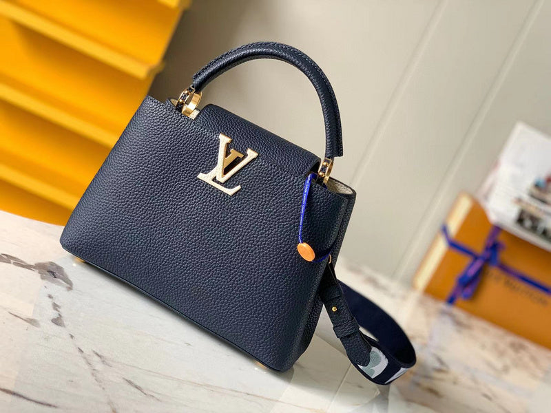 Side profile of premium refined women's handbag – women's luxury handbag