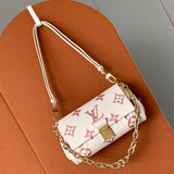  Polished structured bag carried on shoulder