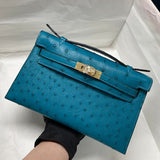 Side view of modernist structured handbag