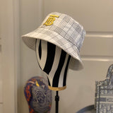 Close-up detail view of Burberry unisex cap