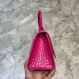 Contemporary Faux Leather Handbag - Signature Hardware Accents | Women's Luxury Handbag #612 - back view (image 4) of designer-inspired handbag