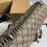 Back view of statement structured women's handbag – women's designer-style accessory