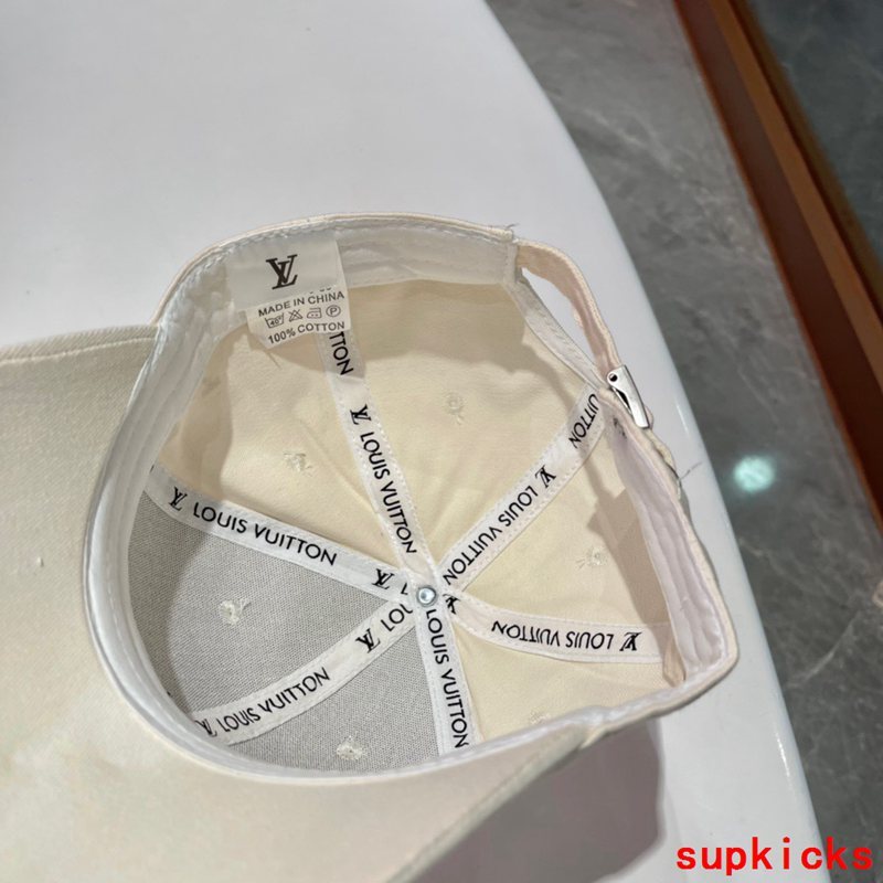 Close-up detail view of Louis Vuitton unisex cap