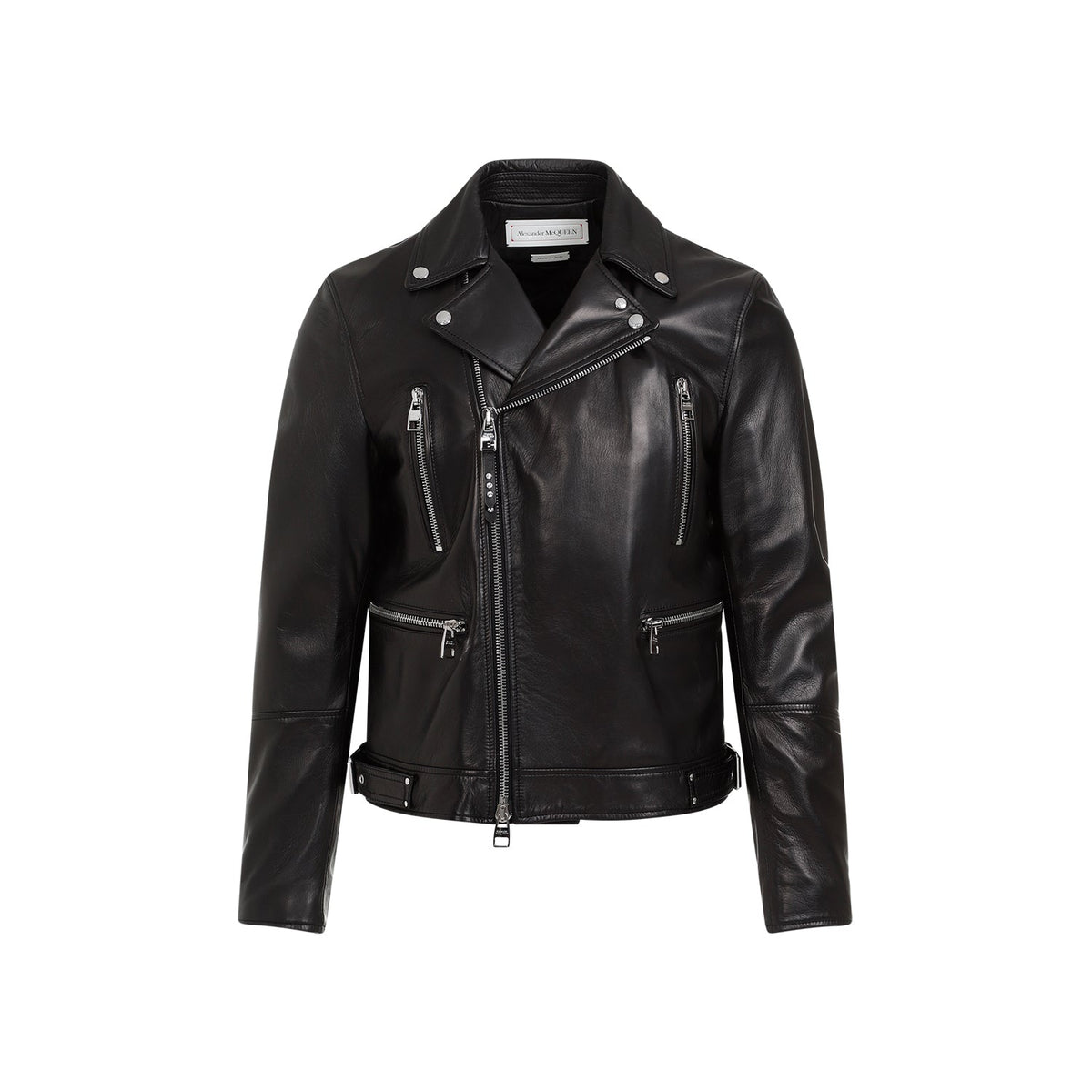 Alexander McQueen Jackets? Alexander Mcqueen Leather Biker Jacket Men Premium Casual Designer Jacket