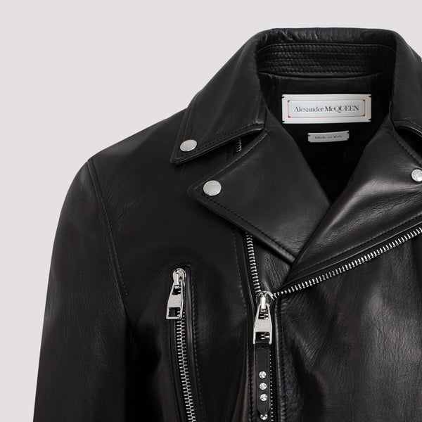 Alexander McQueen Jackets? Alexander Mcqueen Leather Biker Jacket Men Premium Casual Designer Jacket