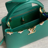  Sleek structured bag carried on shoulder 40