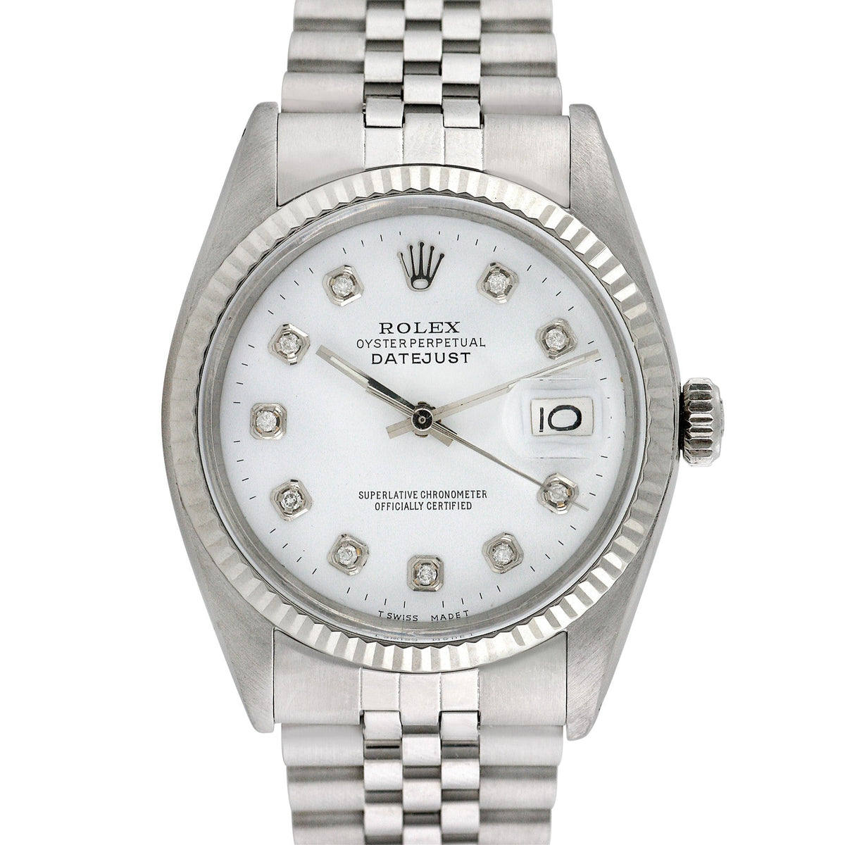 Side view of Rolex men's watch