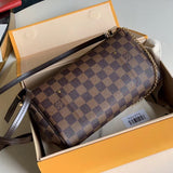 Front view of modern classic women's handbag – women's statement bag