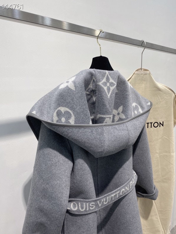 Side profile of Louis Vuitton luxury clothing with contemporary cut