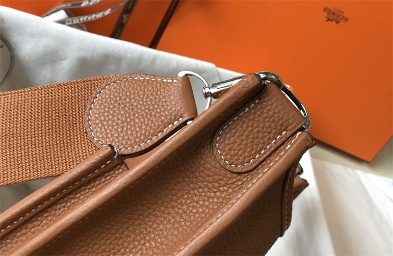 Side view of contemporary structured handbag