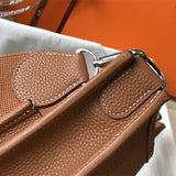 Side view of contemporary structured handbag