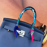 Side view of effortless structured handbag