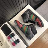 Gucci soft grey luxury sneakers view 5 padded collar comfort