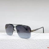 Close-up detail view of Louis Vuitton unisex sunglasses
