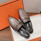 Hermès Beige Slingback Heels - Heel Detail View