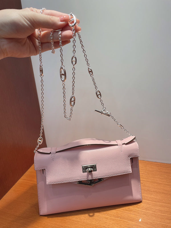 Sculpted bag shown from front angle