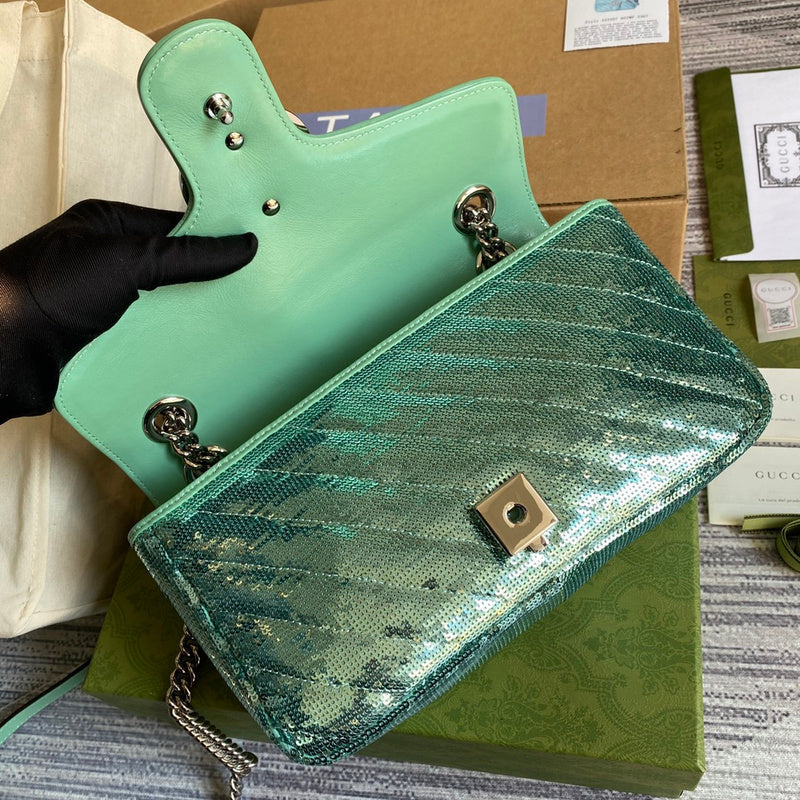 Interior view of classic sleek women's handbag – women's statement bag