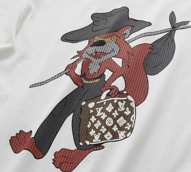 Front view of Louis Vuitton cotton t-shirt with monogram-inspired silhouette