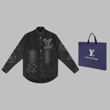 Front view of Louis Vuitton luxury clothing with everyday silhouette