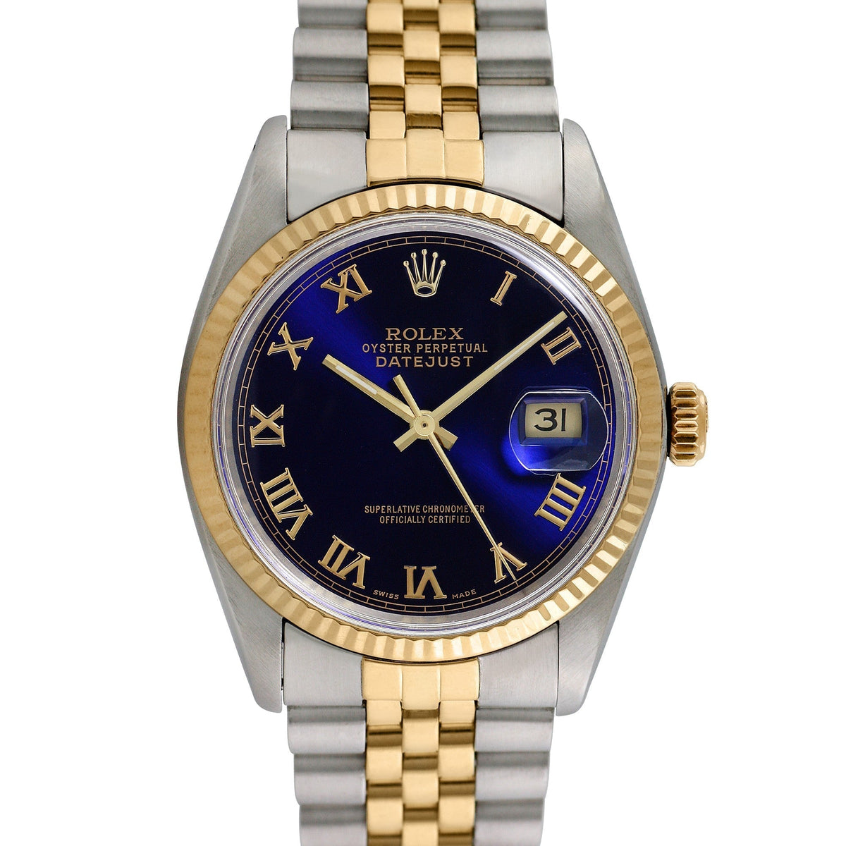 Side view of Rolex men's watch