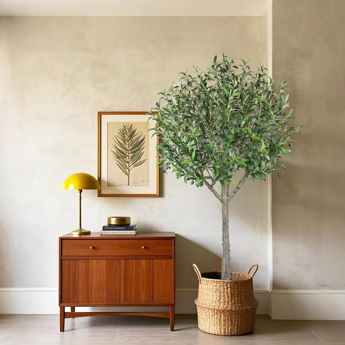 Artificial Olive Tree,6 FT Tall Faux Silk Olive Trees Indoor