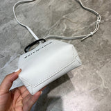 Bold Premium PU Leather Handbag - Smooth Faux-Leather Exterior | Women's Statement Accessory #1057 - hardware and detail close-up (image 5) of designer-inspired handbag