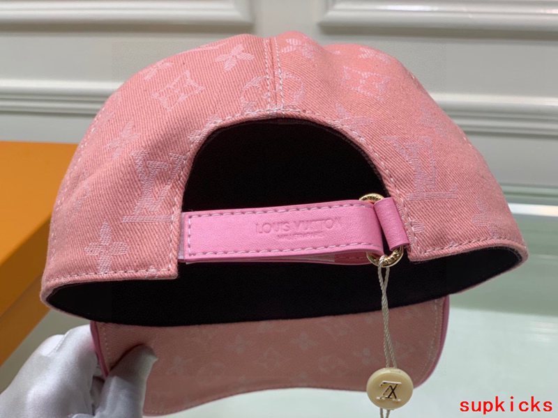 Close-up detail view of Louis Vuitton unisex cap