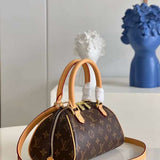 Styled lifestyle shot of refined everyday-luxe women's handbag – women's luxury handbag