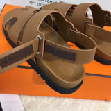Hermès Chocolate Brown Slip-On Sneakers - Studio Shot