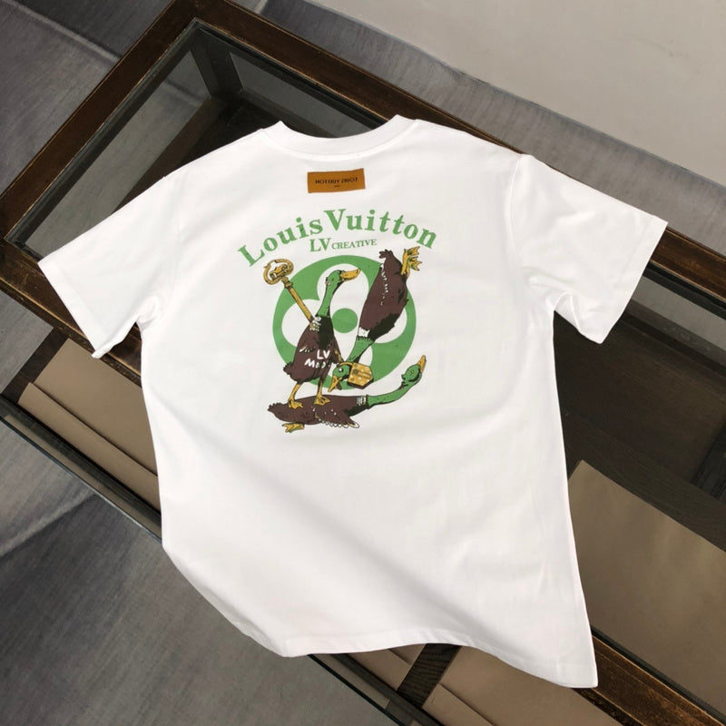 Side profile of Louis Vuitton cotton t-shirt with streetwear-inspired cut