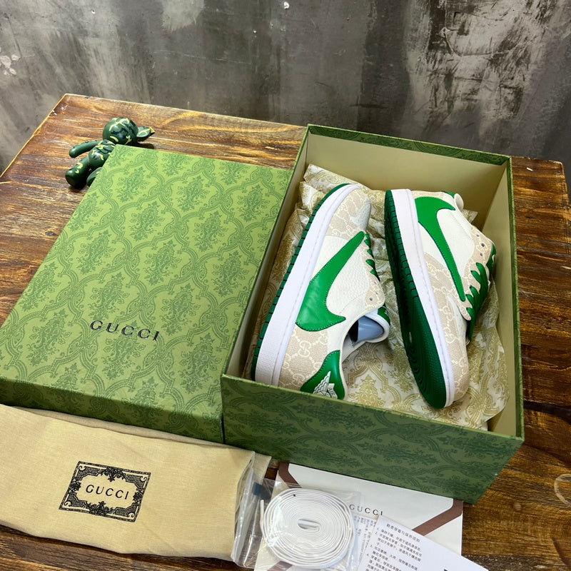 Gucci stone beige luxury sneakers view 8 classic court silhouette