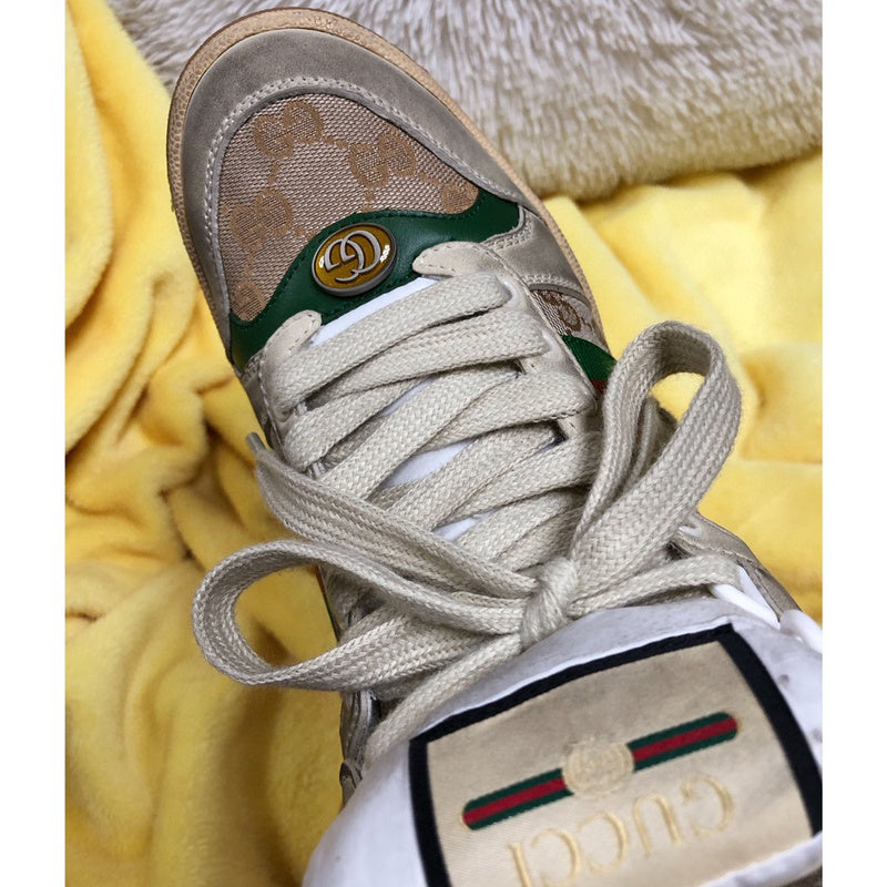 Gucci sneakers detailed view showing premium designer craftsmanship