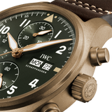 Close-up detail view of IWC unisex watch