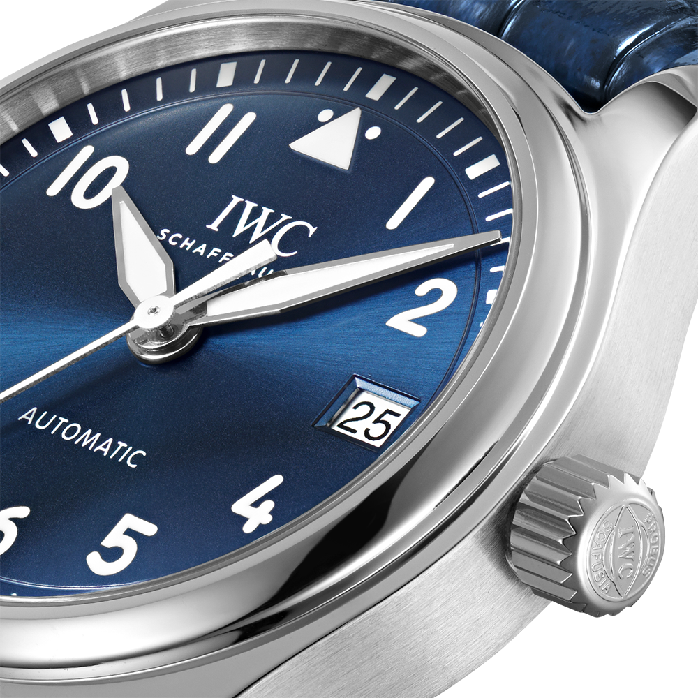 Close-up detail view of IWC unisex watch