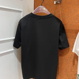 Close-up detail shot of Louis Vuitton cotton t-shirt with relaxed-fit cut
