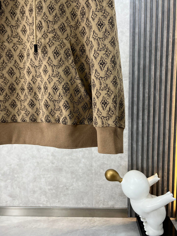 Back view of Louis Vuitton luxury clothing with logo-detail design