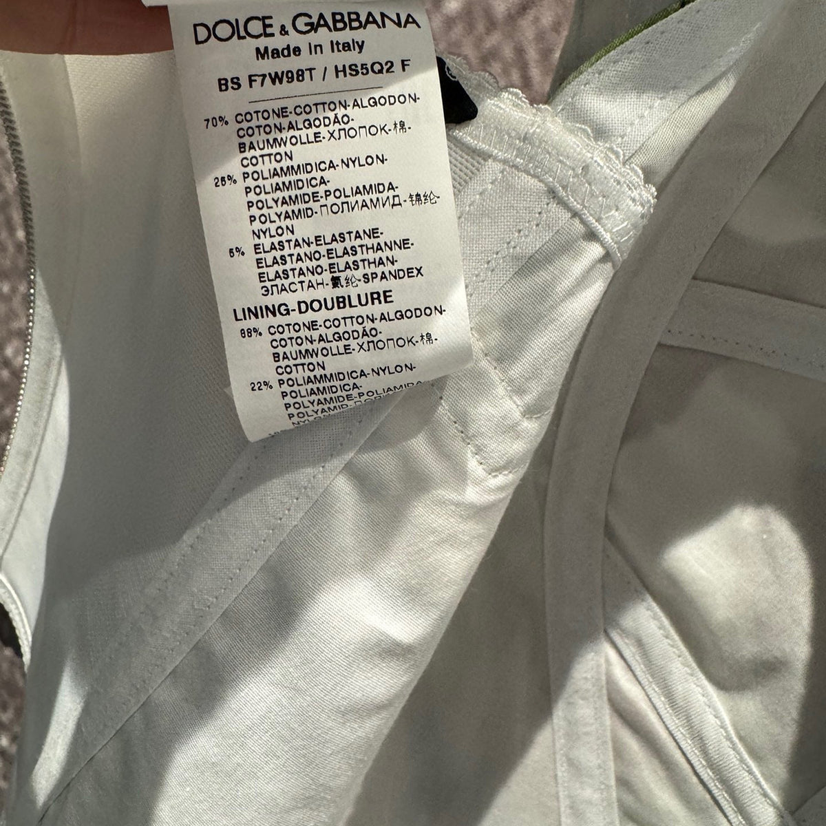 Dolce & Gabbana Top detail shot – designer craftsmanship and quality