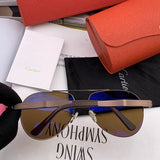 Close-up detail view of Cartier unisex sunglasses
